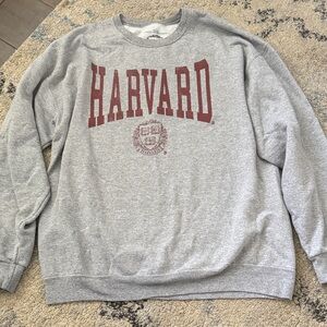 Veritas Harvard Gray Crewneck Sweater Men Size XL